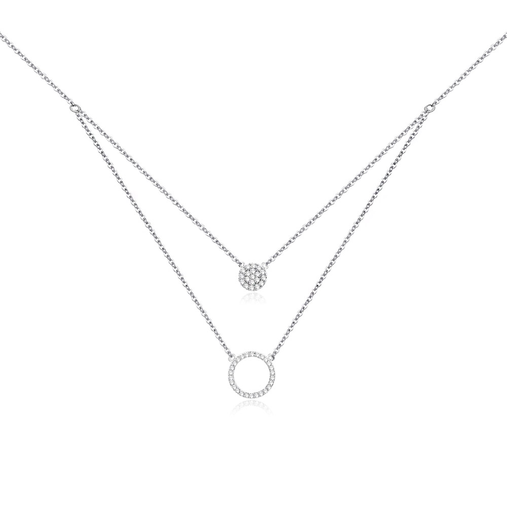 Layer Choker Disc Circle Necklace